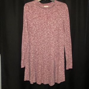 Red heathered long sleeve dress sz L